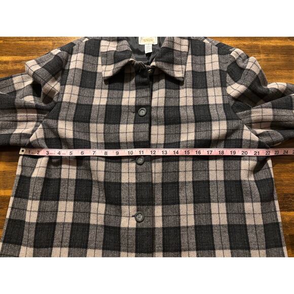 Talbots Women’s Large Coat Vintage Wool Blend Made in USA Button Front Long - Picture 10 of 11
